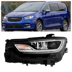 Left Side LED Headlight for Chrysler Pacifica (2021–2023) Black Housing