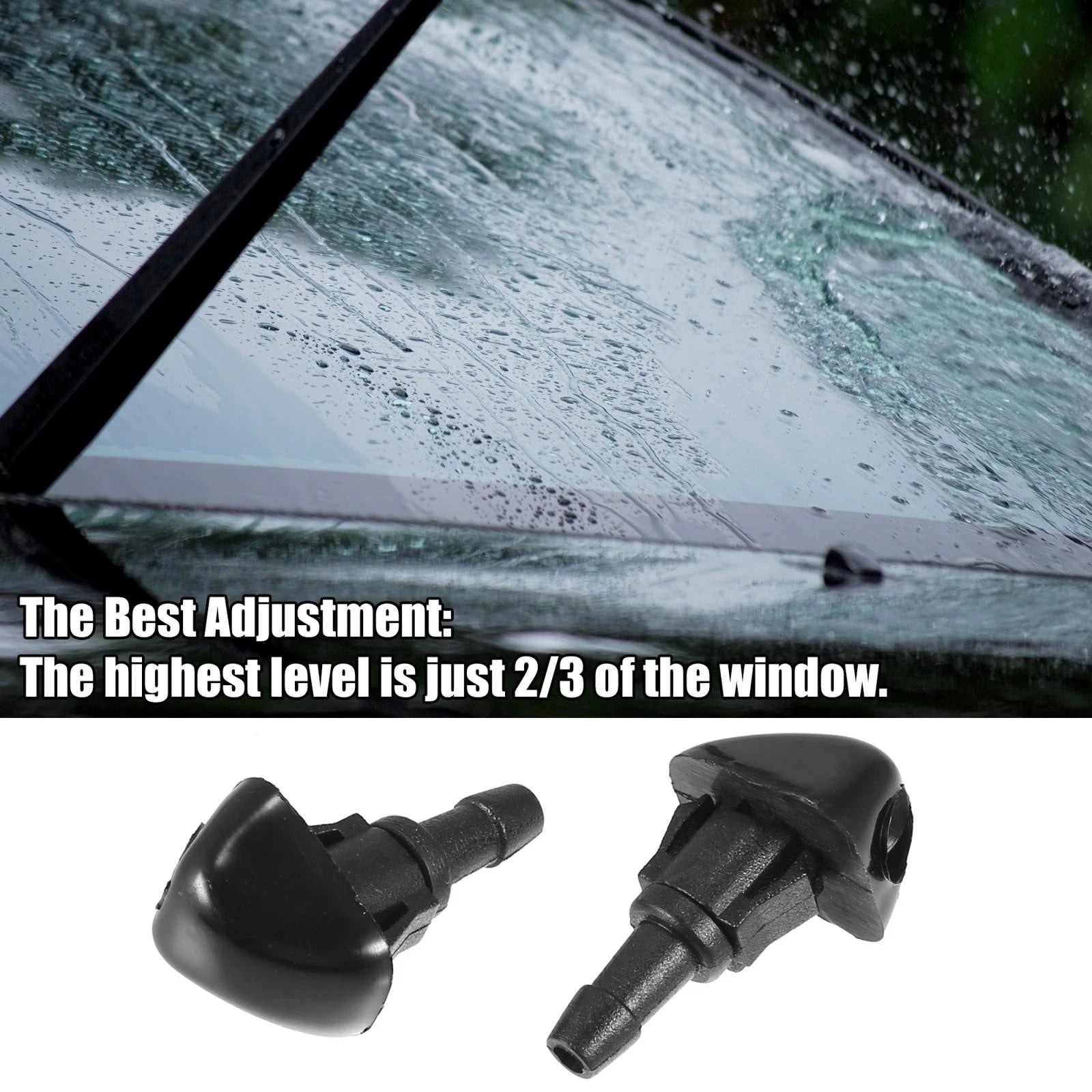 3X Front Windshield Washer Nozzle Kit 76810S10A02 for Honda CR-V (1999–2004)