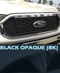Gloss Black Grille Letters Replacement ABS Plastic Inlay for Ford Ranger (2019–2023)