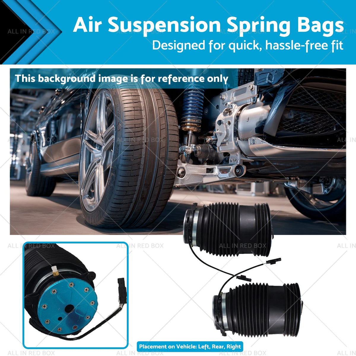 Set of 2 Rear Air Suspension Spring Bags for Mercedes C257 CLS 300 350 450