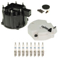 Distributor Rotor Cap & Spark Plugs Kit for Camaro Corvette Firebird (V8)