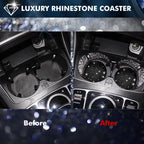 2PCS Cute Bling Car Cup Holder Coaster for Rhinestone Interior (2020-2024)