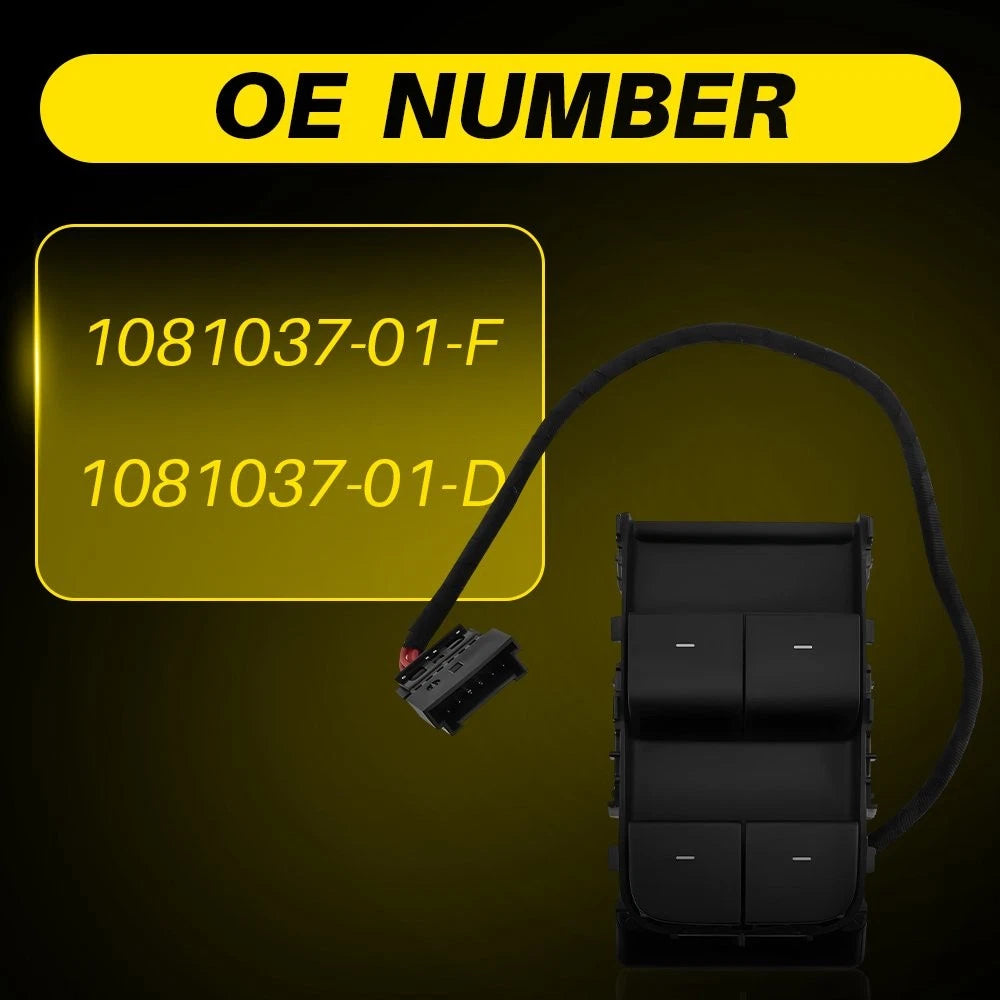 Power Window Switch for Tesla Model 3 (2017–2020) 1081037-01-F 6Pins