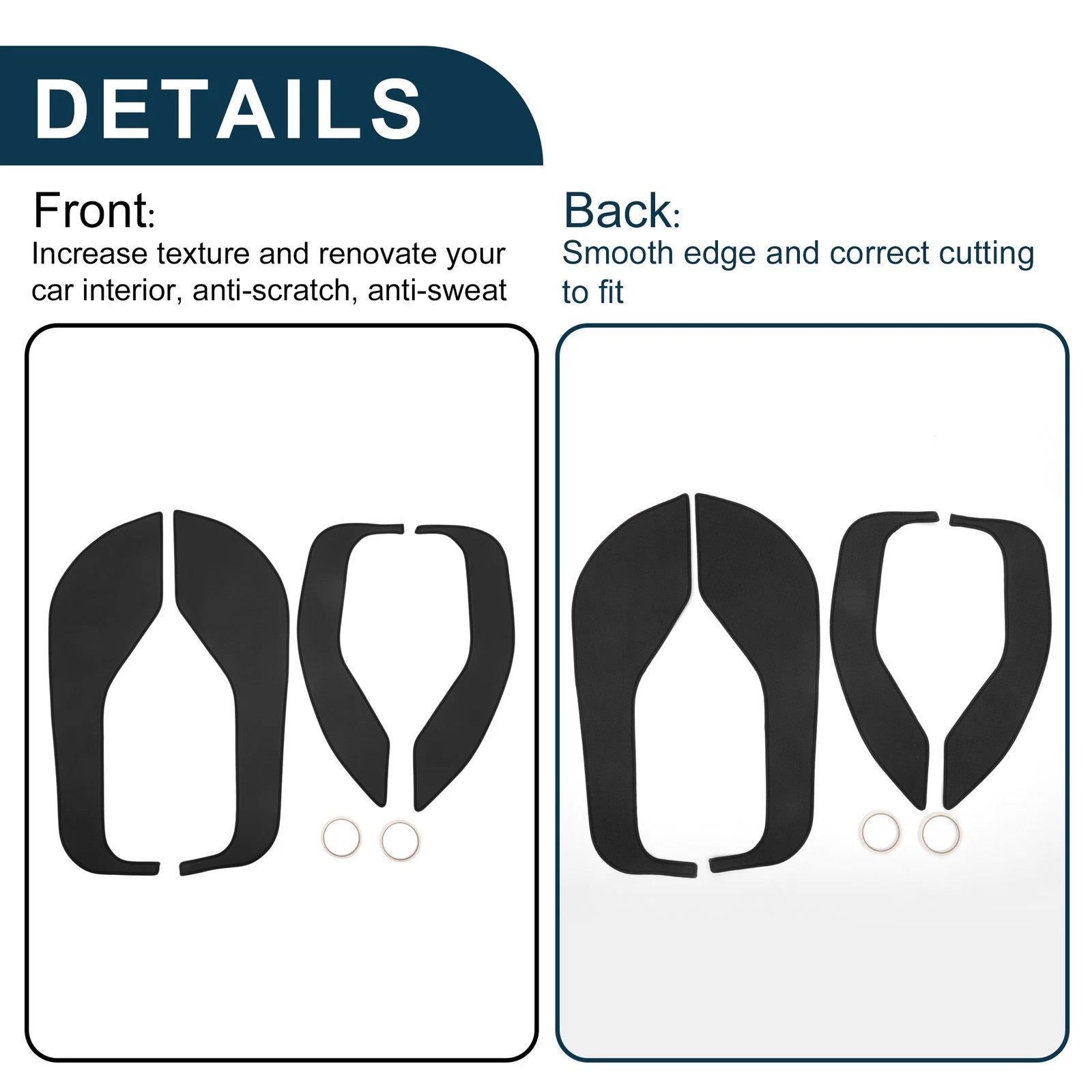 Set of 1 Car Door Anti Kick Pad Sticker Protector for Ford Mustang (2022)