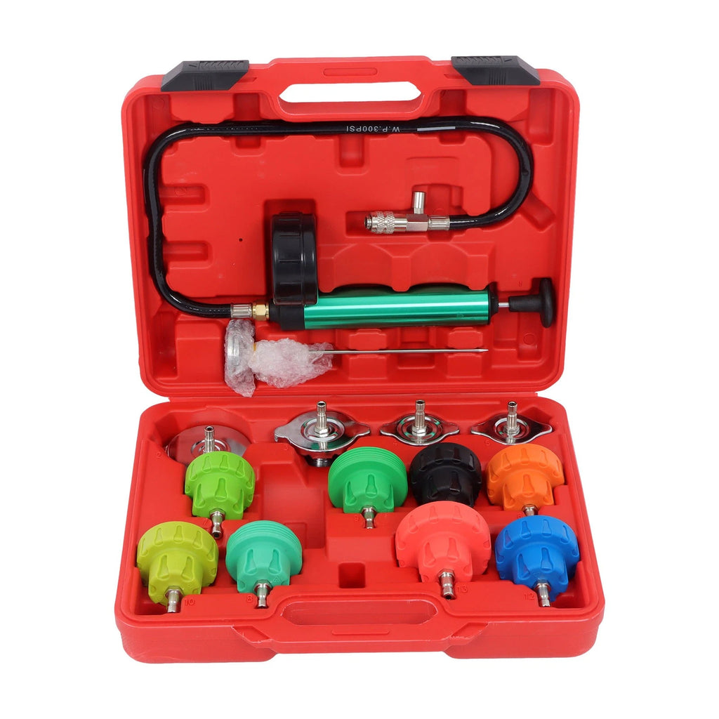 14 PC Coolant Radiator Pressure Tester for Automotive Cooling Systems