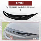 Front Hood Bumper Upper Trim for Honda Civic (2016–2021) Gloss Black