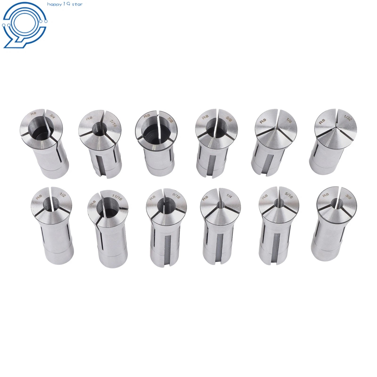 Collet Kit for R8 (1/8" to 7/8")