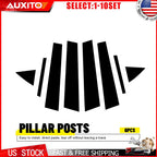 Glossy Black Window Pillar Trim for Hyundai Elantra (2017–2020) 8-80X
