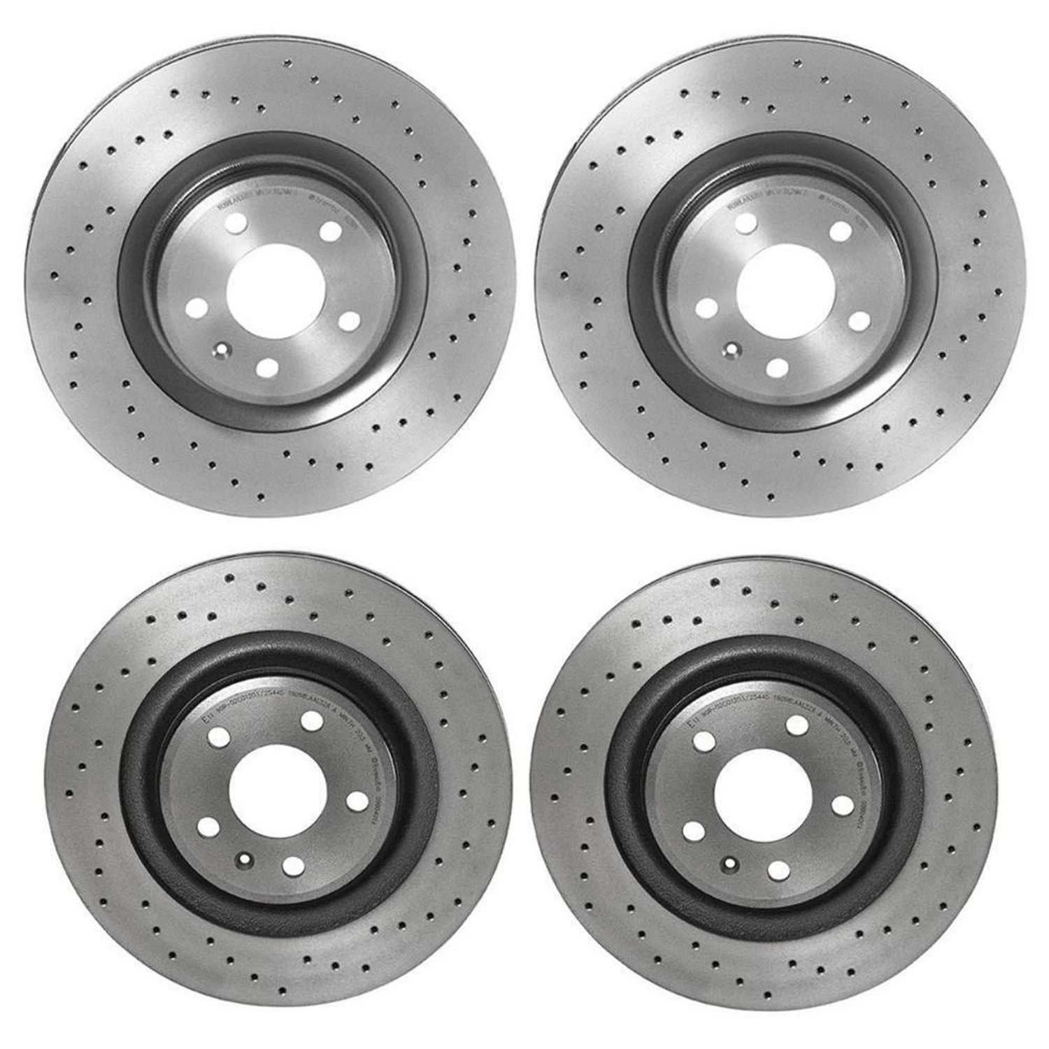 Brembo Xtra Drilled Brake Disc Rotors Set for Audi S4 S5 (345mm, 330mm)