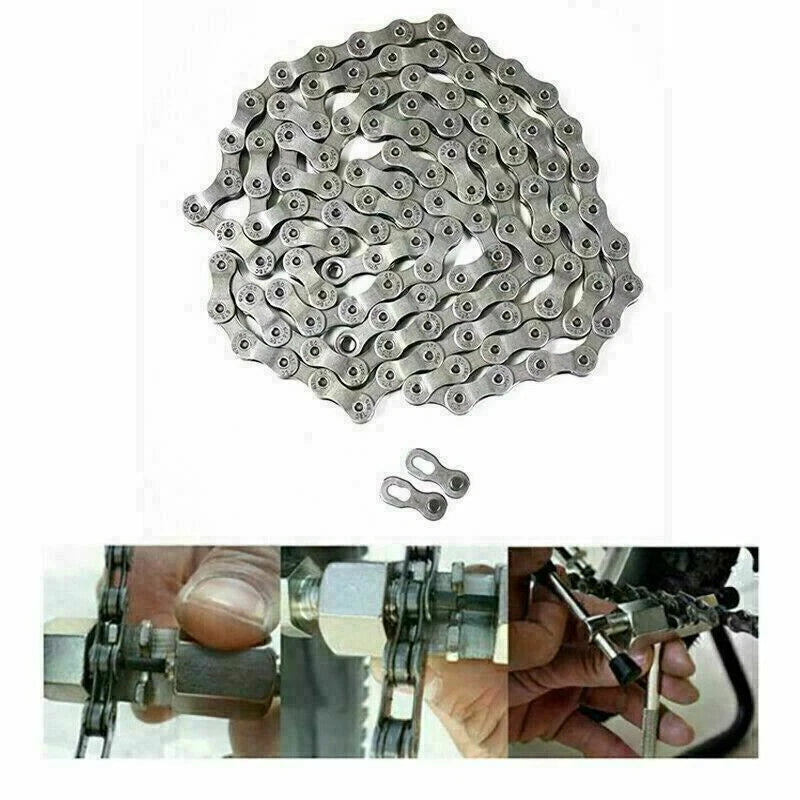 116 Links Chain for Mountain Bike 9 Speed Derailleur Cassette