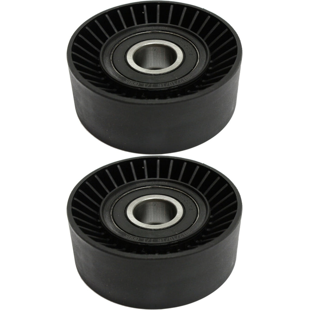 Set of 2 Accessory Belt Idler Pulleys for BMW 745 760 645 525 325 330 530