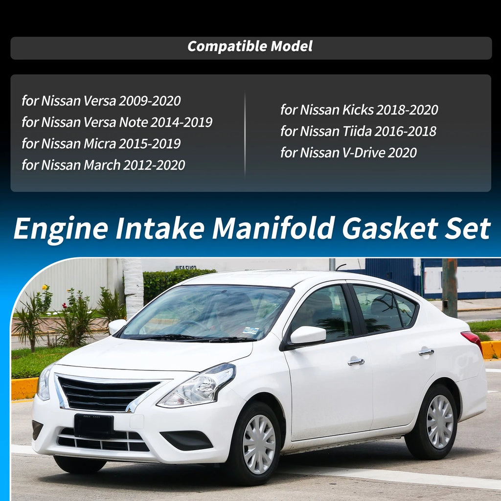 Set of 2 Engine Intake Manifold Gaskets for Nissan Versa (2009–2020) No.MS97359