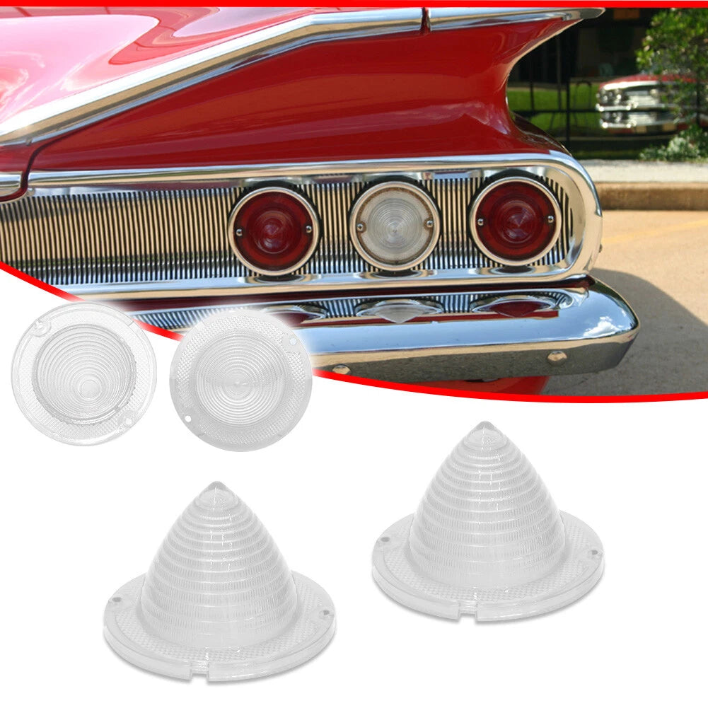 2X Rear Clear Lens Backup Tail Light for Chevrolet Impala Bel Air Biscayne El Camino (1960–1961)