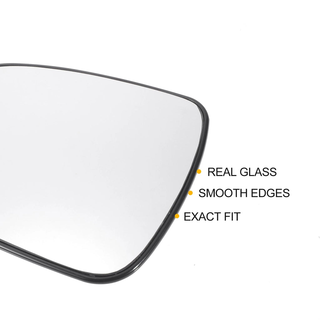 Left Side White Mirror Glass w/ Back for Honda Jazz (2002–2004)