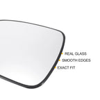 Left Side White Mirror Glass w/ Back for Honda Jazz (2002–2004)