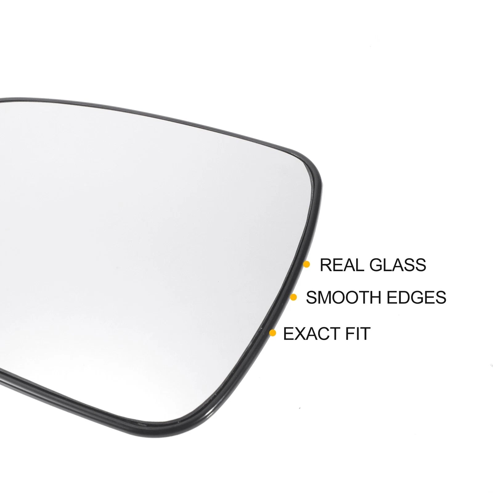 Left Side White Mirror Glass w/ Back for Honda Jazz (2002–2004)