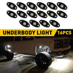 16 Pods Blue LED Rock Lights for Jeep (Offroad Truck ATV UTV Boat)