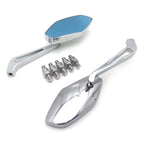 Chrome Mirrors for Honda Suzuki Kawasaki Yamaha Harley (8mm 10mm)