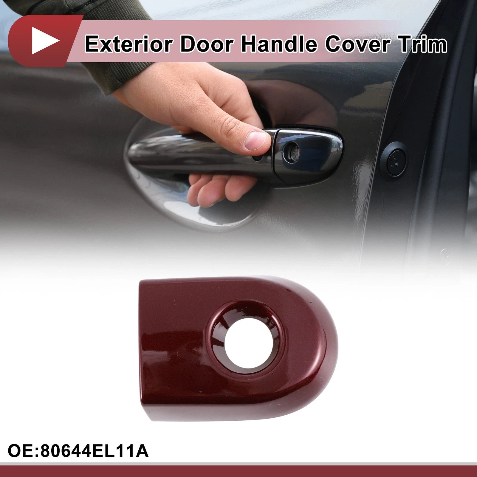 Exterior Door Handle Cover Trim No. 80644EL11A for Nissan Versa (2007–2012) Red
