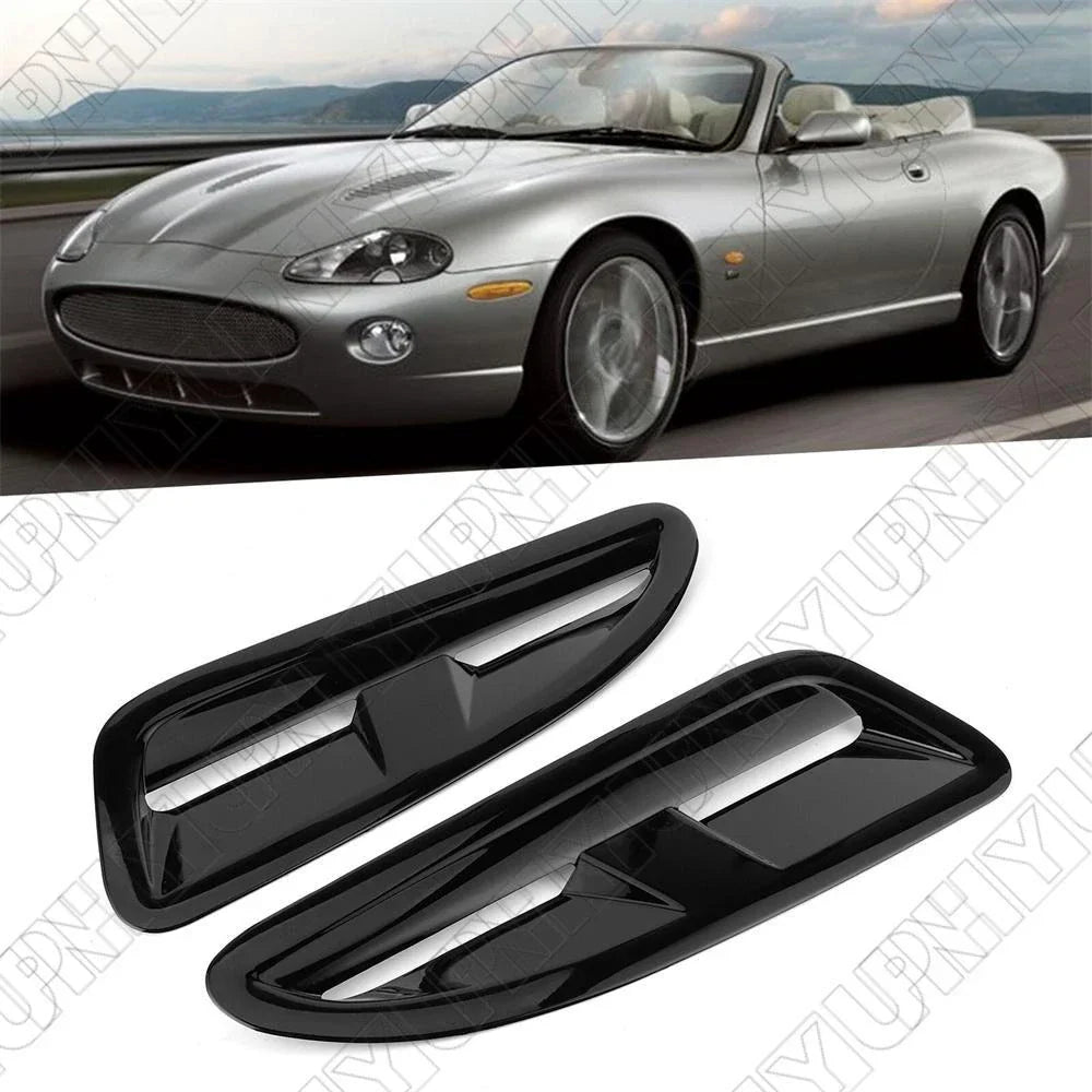 Front Bonnet Vent Air Inlet Trim Gloss Black for Jaguar XKR XK8 (2002-2009)