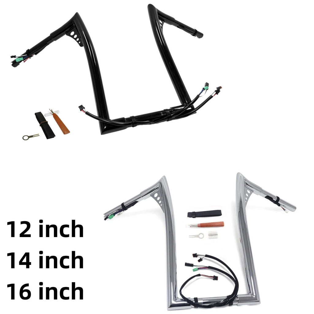 12" 14" 16" Prewired Ape Hanger Handlebar for Harley Road King FLHR FLHRC (2014–2015)