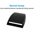 Air Flow Intake Scoop for Universal Vehicles (Black ABS Plastic)