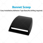 Air Flow Intake Scoop for Universal Vehicles (Black ABS Plastic)