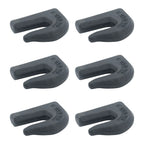 Set of 6 Weld On Grab Hooks for Heavy-Duty Applications (6600lbs Capacity)