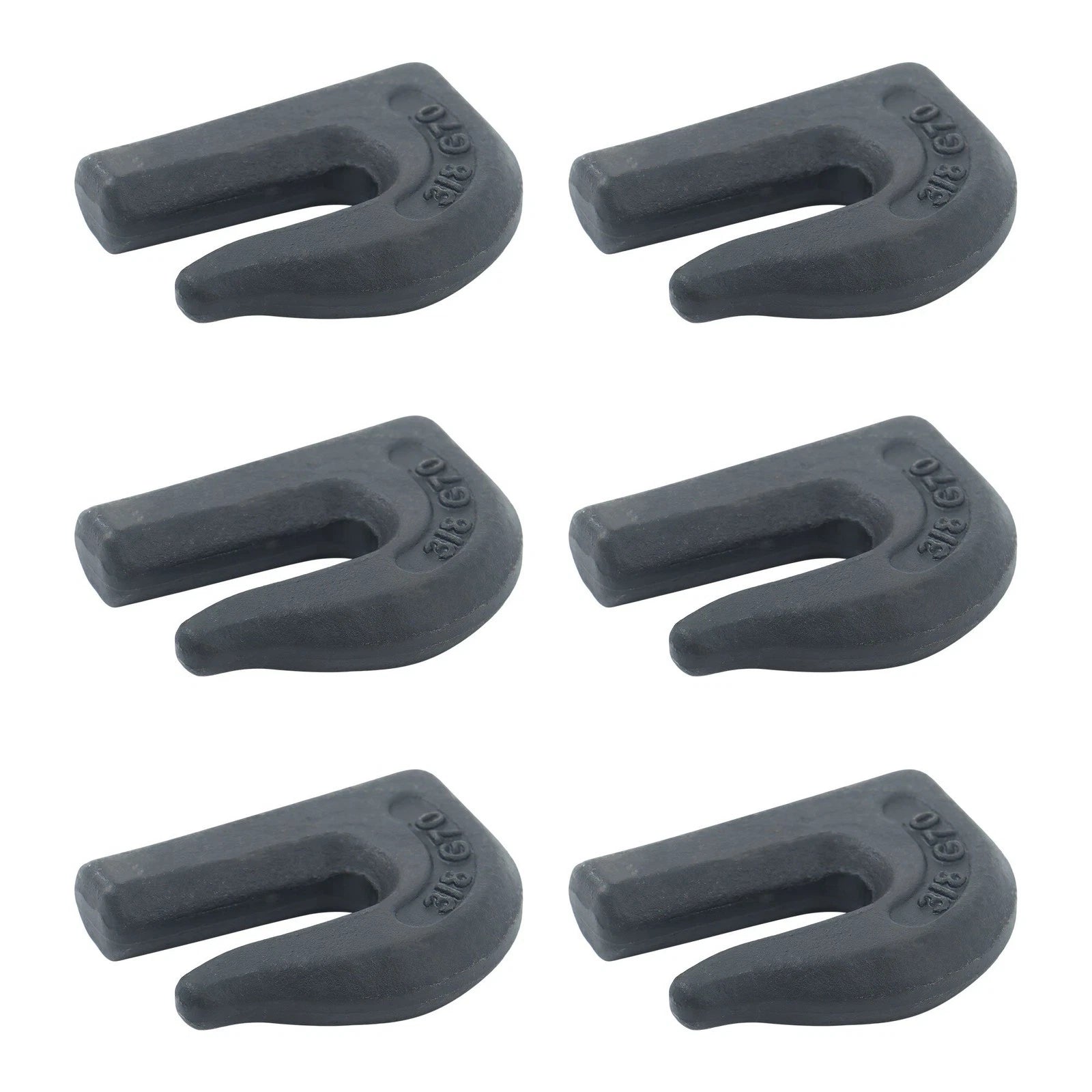 Set of 6 Weld On Grab Hooks for Heavy-Duty Applications (6600lbs Capacity)