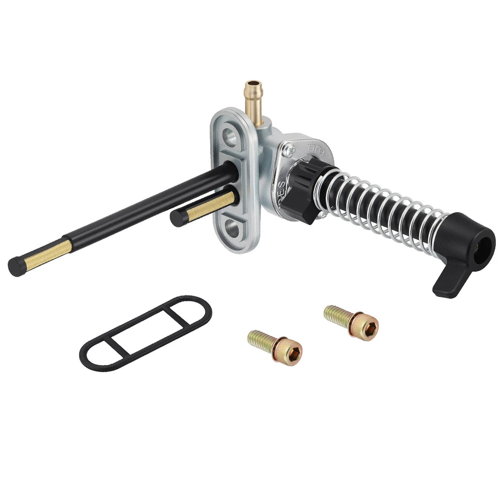 Aluminum Fuel Valve Petcock + Lever Extension Kit for Polaris Big Boss 250 300 (1990–1998)
