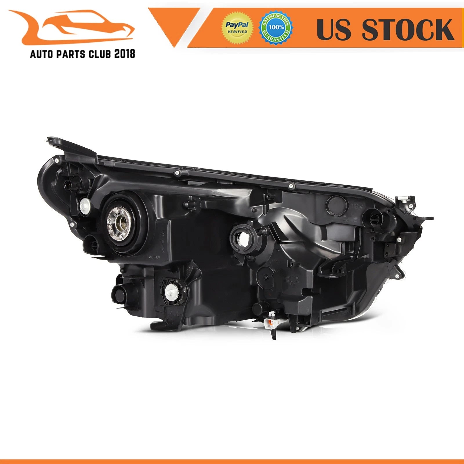 Headlight Assembly for Toyota RAV4 (2016–2018) Left Driver Side, Black Housing