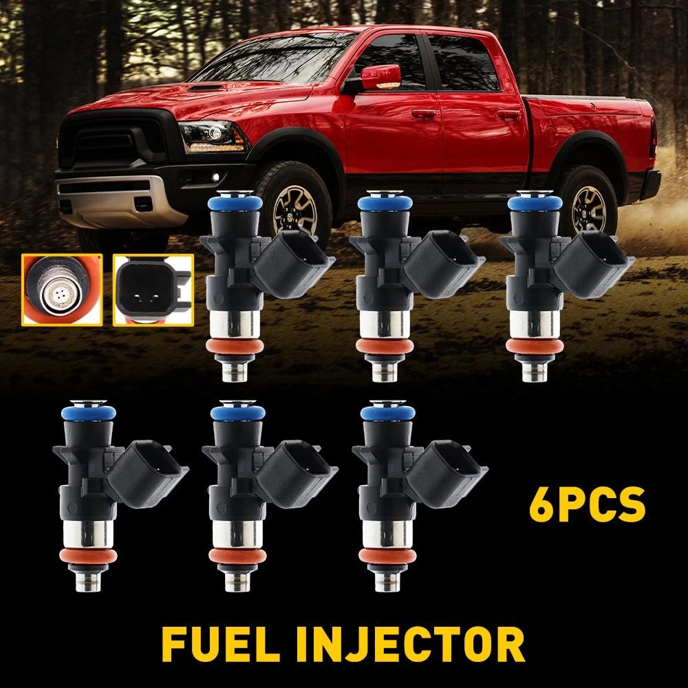 6X Fuel Injectors 5184085AC for Ram Promaster 1500 2500 3500 (2014–2017)