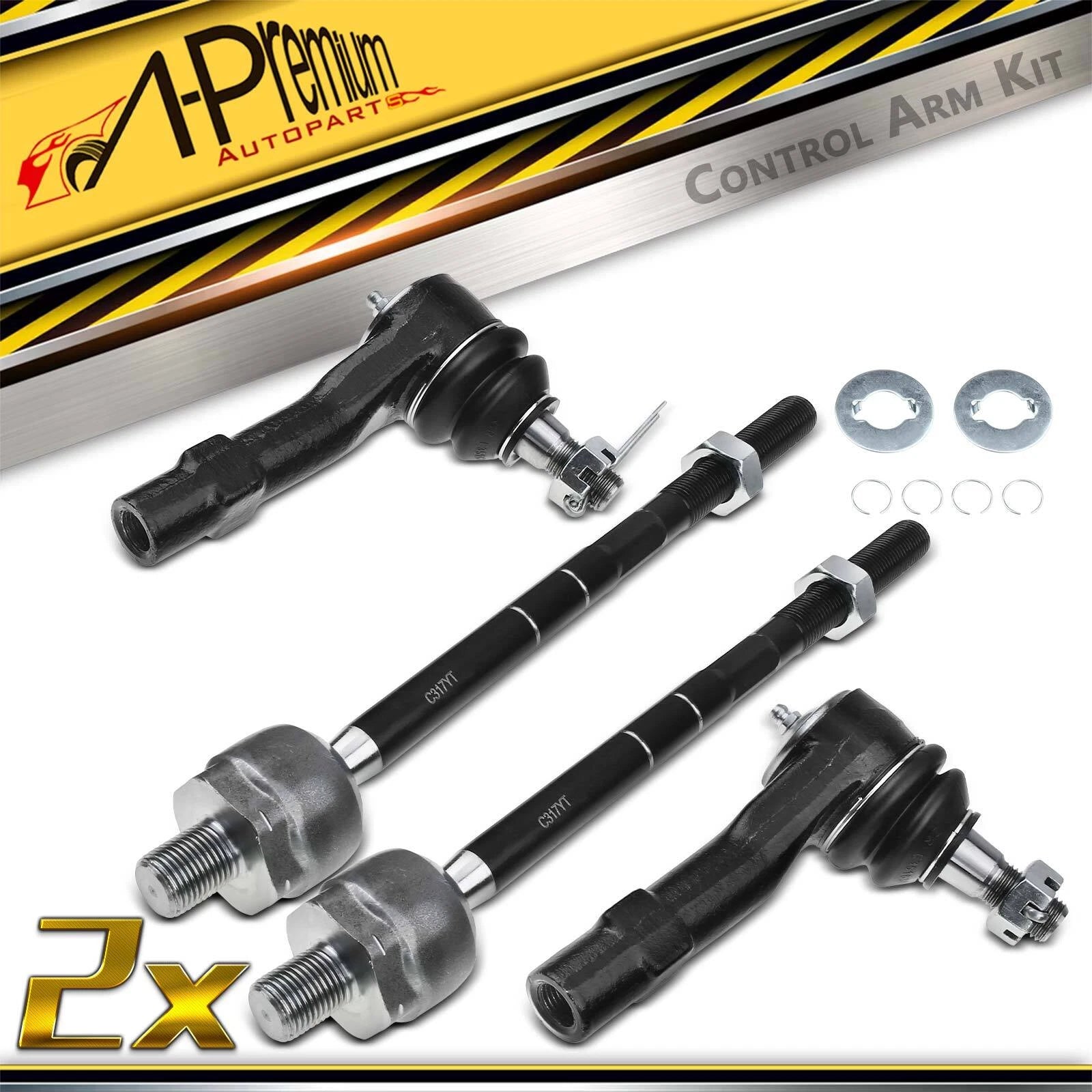 Set of 4 Inner & Outer Tie Rods for Ford Explorer Ranger (1998–2001)
