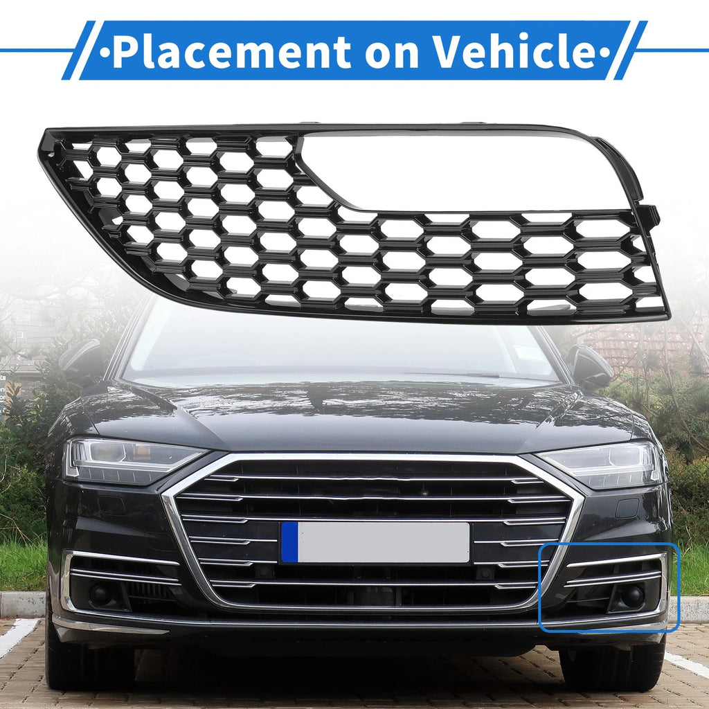 1pc Fog Light Grill for Audi A3 (2012–2016) No. 8V3807681 Black