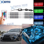 8x 4.9" RGB LED Engine Bay Accent Strips for Lexus (2010–2021)