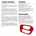 Glossy Red Gear Shift Trim Panel Cover for Dodge Challenger (2015-2024)