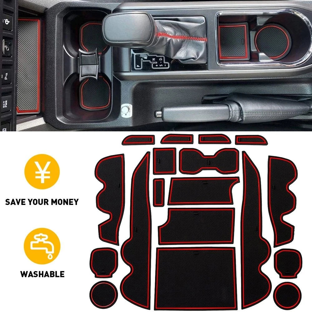 Set of 18 Liner Accessories for Toyota Tacoma (2016–2023) Cup Console Inserts