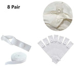 8 x Duvet Clips Fasteners for Cover - White