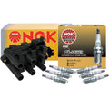NGK DIS Ignition Coil & 6 G-Power Platinum Spark Plugs for Ford Mercury Mazda