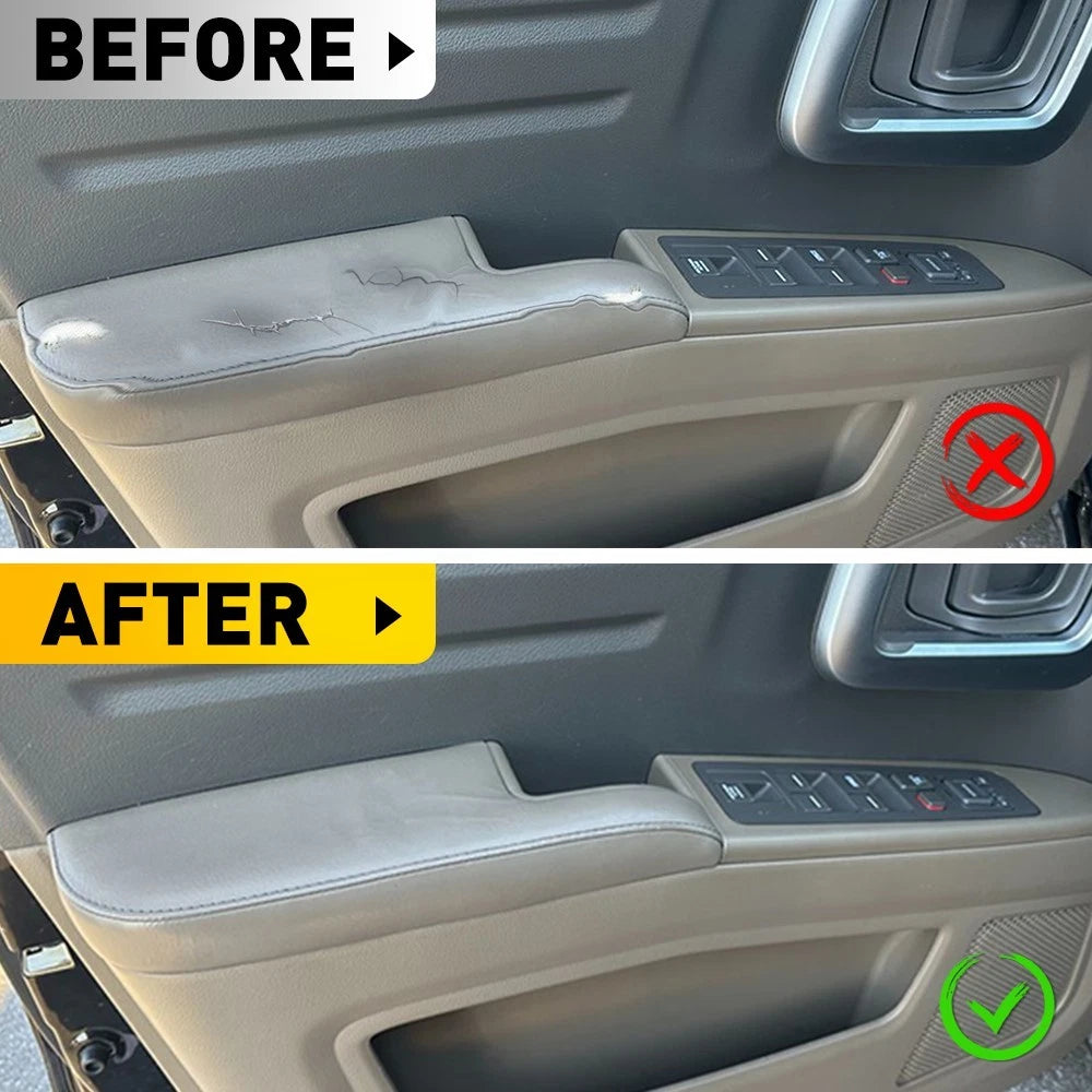 2X Door Armrest Cover Leather Beige for Honda Ridgeline (2006–2014) EPY