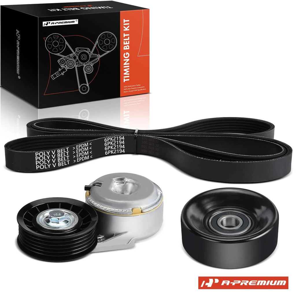 3X Serpentine Belt Drive Component Kit for Ford Explorer (1997–1999)