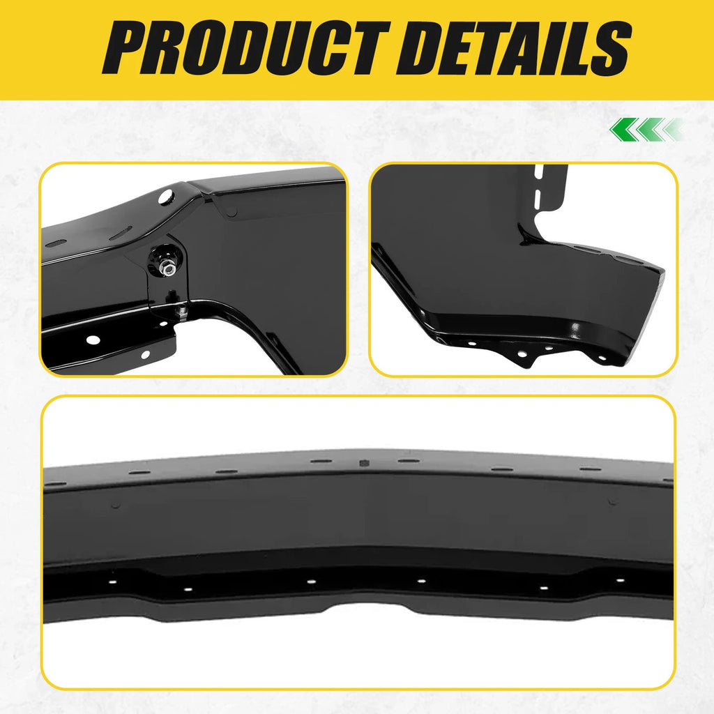 Front Bumper Face Bar for Chevrolet Silverado 1500 (2019-2022) Steel Black