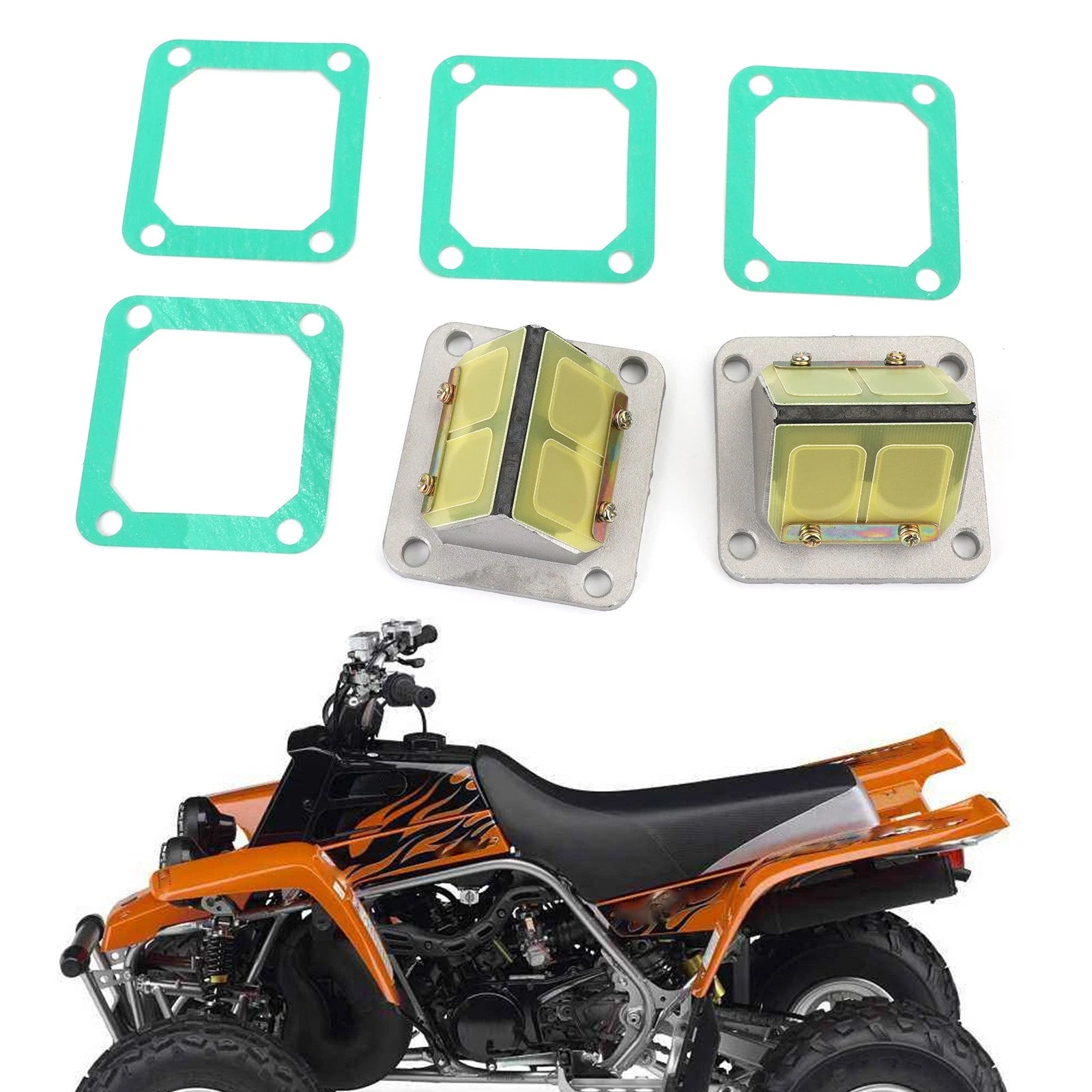 Reed Valve Cages + Reeds for Yamaha Banshee YFZ350 (1987–2006)