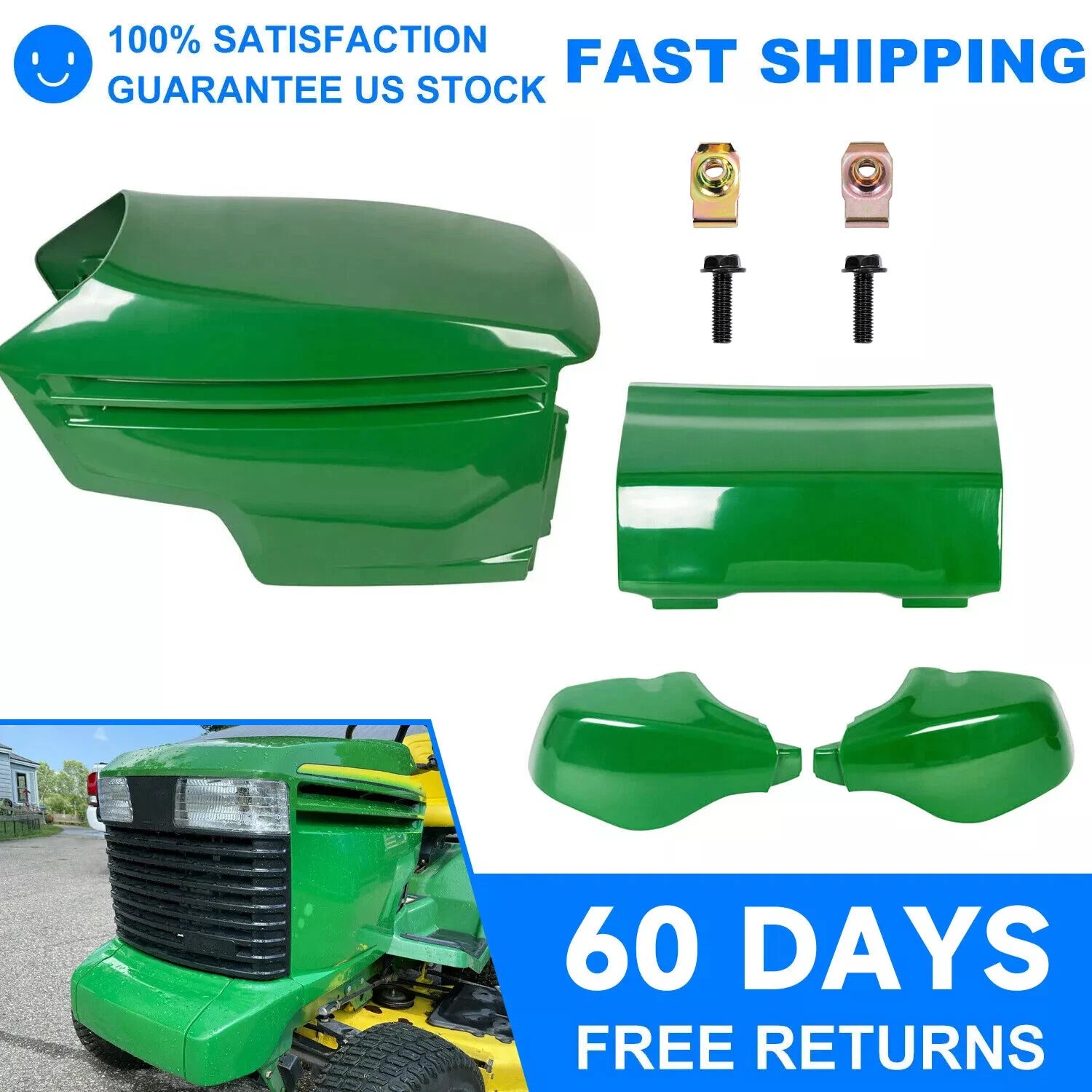 Upper Lower Hood Front Bumper for John Deere 325 335 (2000–2023)