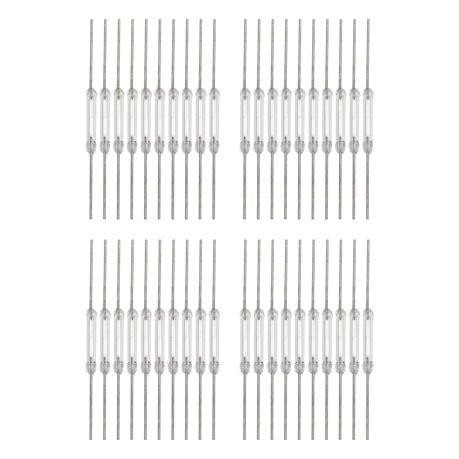 Pack of 40 Glass Reed Switches 2Pin Low Voltage Normally Open for 2 x 14 mm