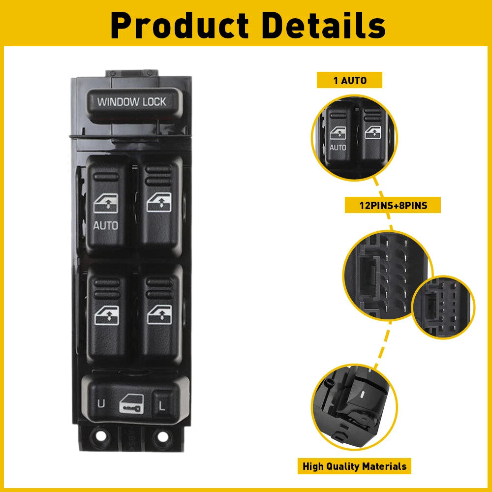 Power Window Master Control Switch for Silverado Sierra (2001–2002)