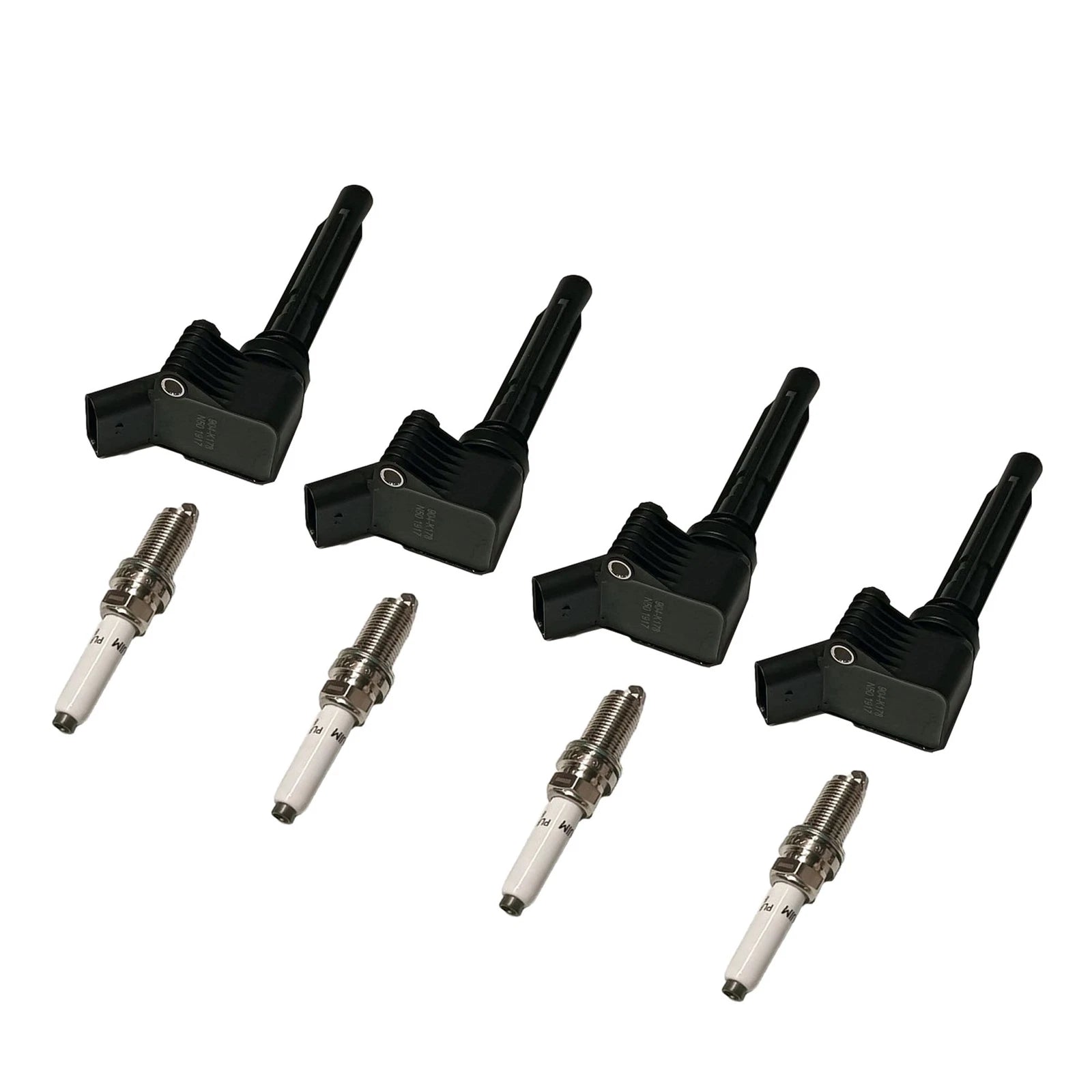 Set of 4 Ignition Coils & Iridium Spark Plugs for VW Jetta, Passat, Golf, Audi A3