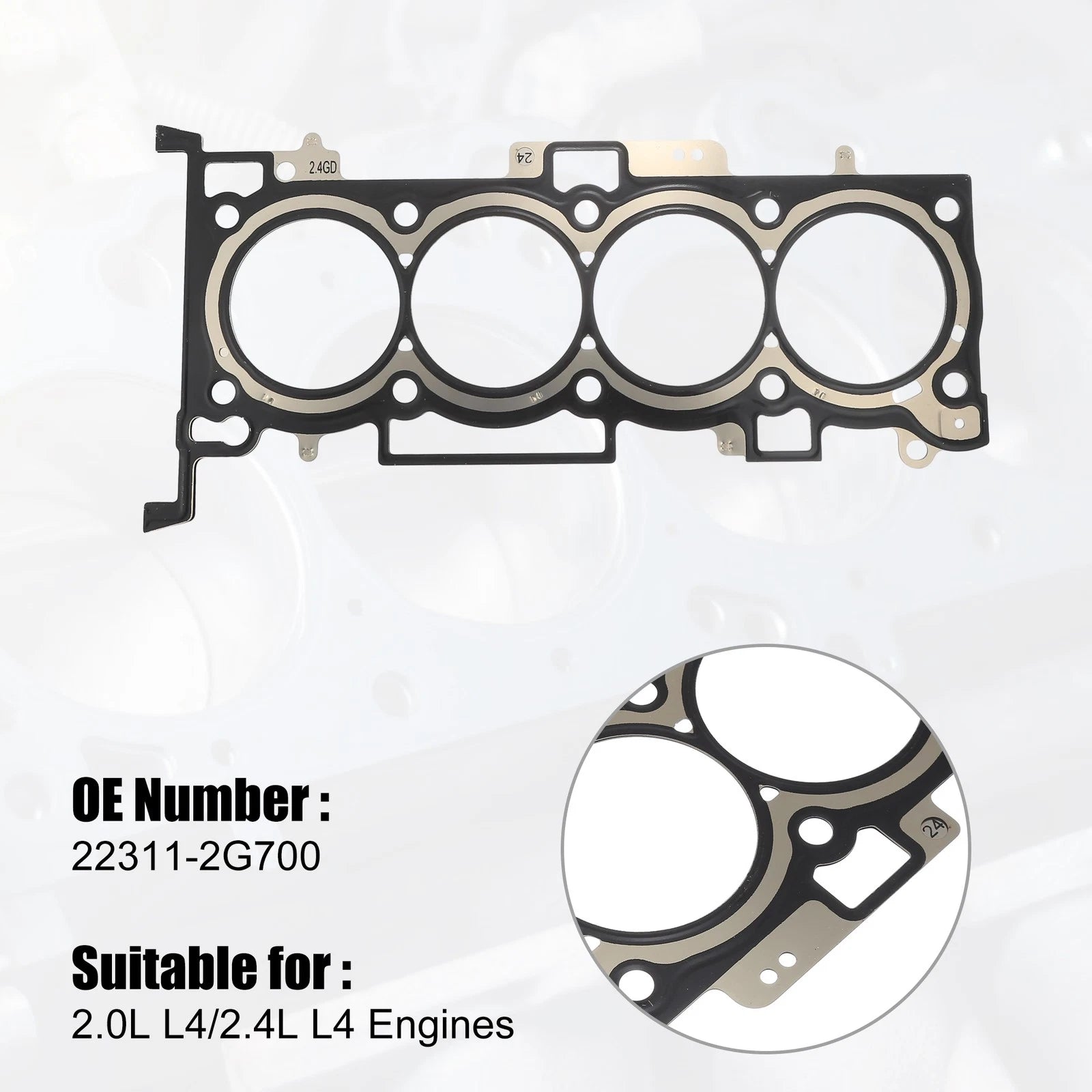 Cylinder Head Gasket No. 22311-2G700 for Hyundai Santa Fe, Sonata 