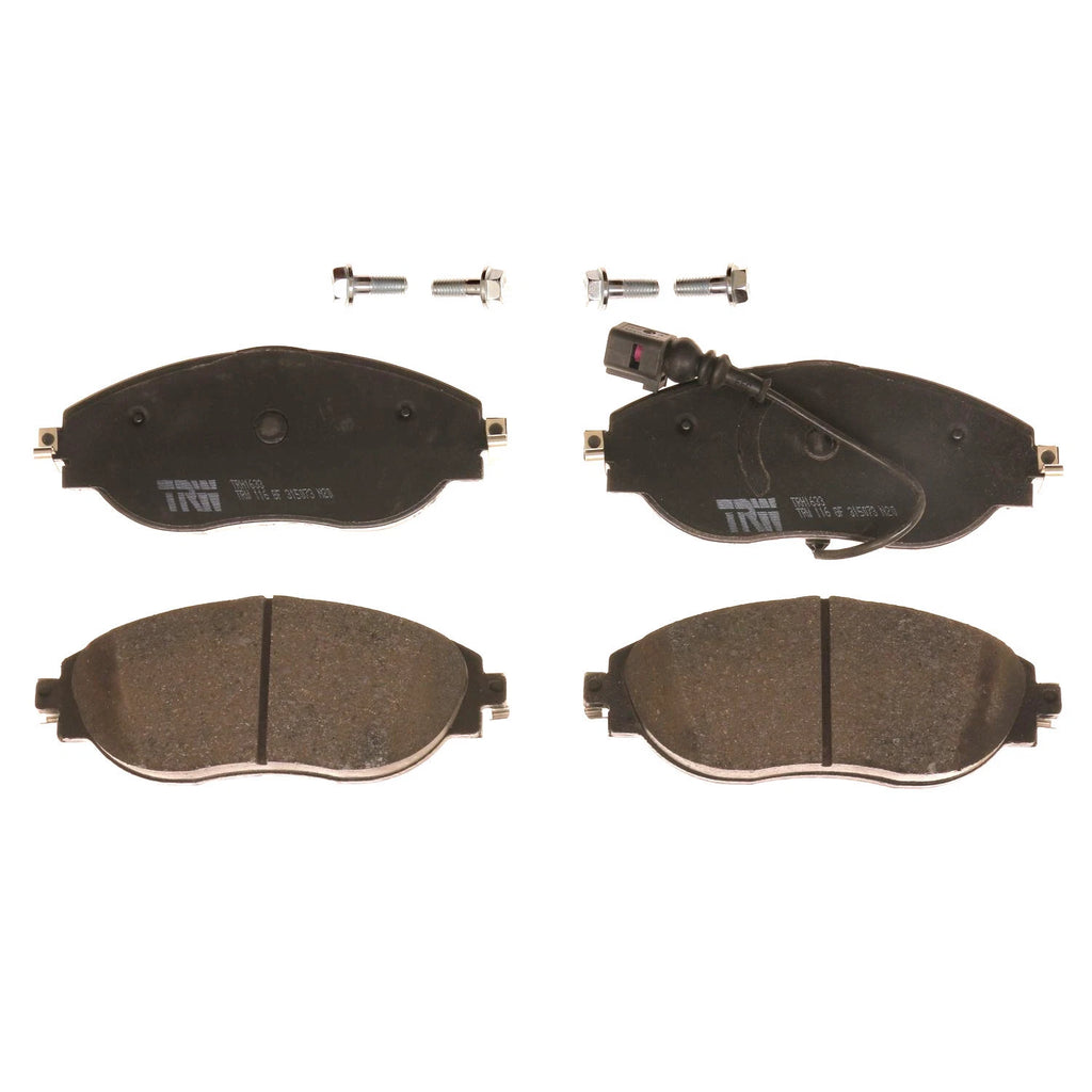 Front Brake Kit 340mm Disc Rotors & TRW Pro Low-Met Pads for VW S3, CC, GTI, Jetta