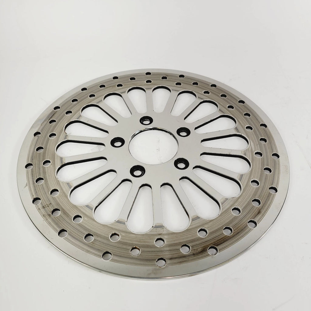 DNA Polished Super Spoke Single Rear Disc Rotor for Harley Softail XL (2000–2015)